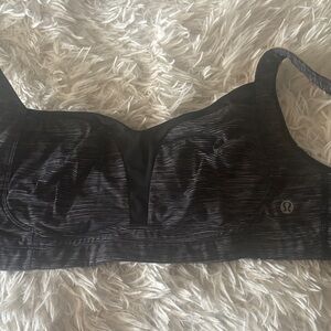 lululemon athletica Black Heathered Support Sports Bra